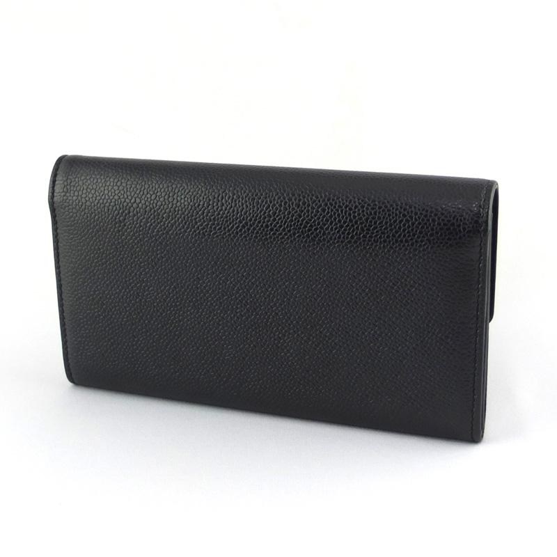 シャネル CHANEL 二つ折り長財布 A50070 ココマーク キャビアスキン  