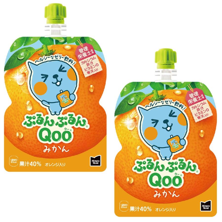 ぷるんぷるんQoo 10ケースセット ミニッツメイドQoo みかん 125g × 6本