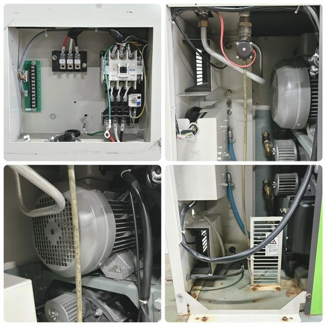 【中古】HITACHI/ヒタチ 日立産機システム 小型空気圧縮機 SRL-5.5DME5 エアードライヤー付 HD-55XF 200V | 日立 | 08