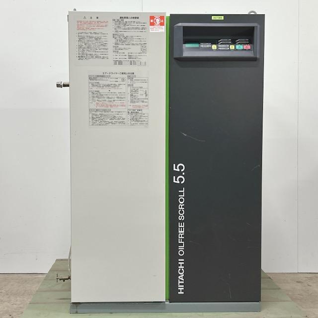 【中古】HITACHI/ヒタチ 日立産機システム 小型空気圧縮機 SRL-5.5DME5 エアードライヤー付 HD-55XF 200V | 日立 | 01