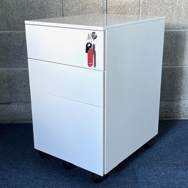 中古・未使用品】Ceha プレノデスクシステム スチールキャビネット 3段 