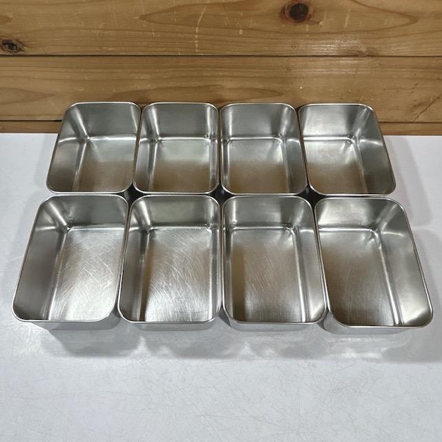 中古】業務用 ステンレス バット 調味料入れ 薬味入れ S号×8点 大型