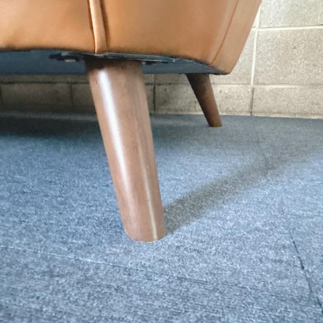 中古】レザー 2人掛けソファー ワイドソファ カフェインテリア SOFA