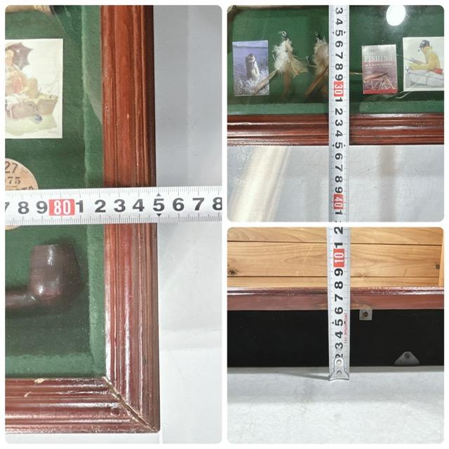 中古】フライフィッシング ウォールアート 壁掛 オブジェ ミニチュア