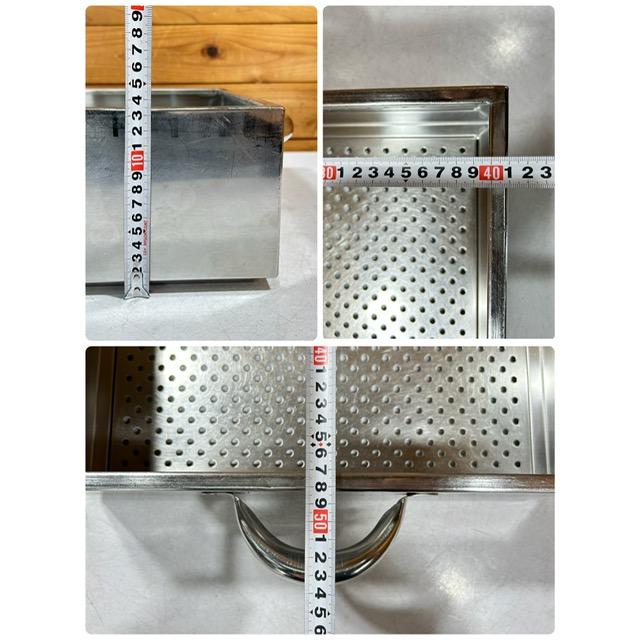 中古】業務用 ステンレス蒸し器 角型ステンレス蒸し器鍋 業務用蒸し器 