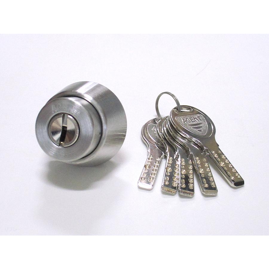 エージェントLS5-LA,DA取替用シリンダー シルバー色（ディンプルキー5