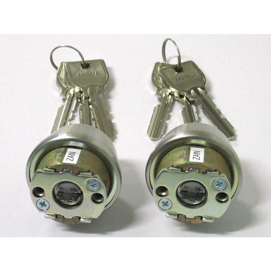 U9SWLSP取替用シリンダー シルバー色2個同一タイプ MIWA ミワ 美和