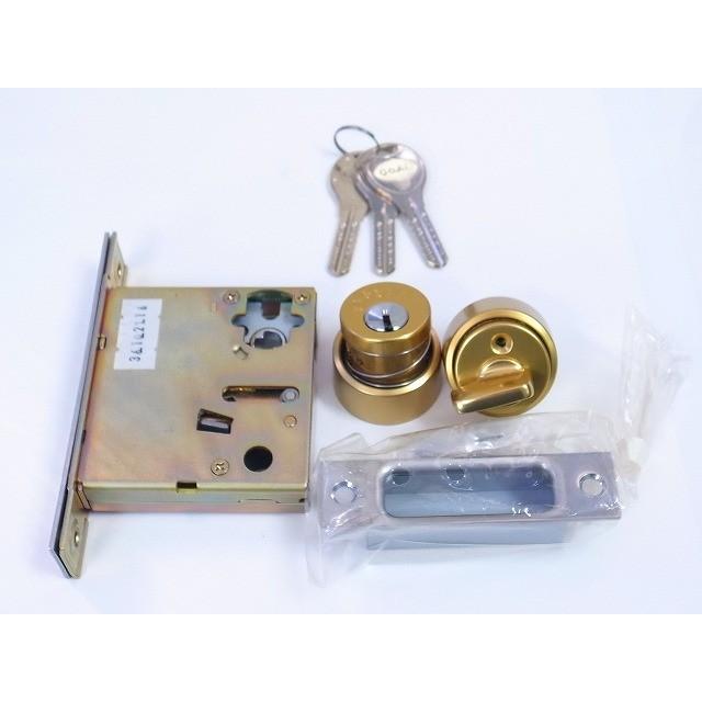 ご希望商品×5 ゴール社本締錠 V-HD-5-23A 金色 バックセット64ミリ 戸厚29ミリ〜43