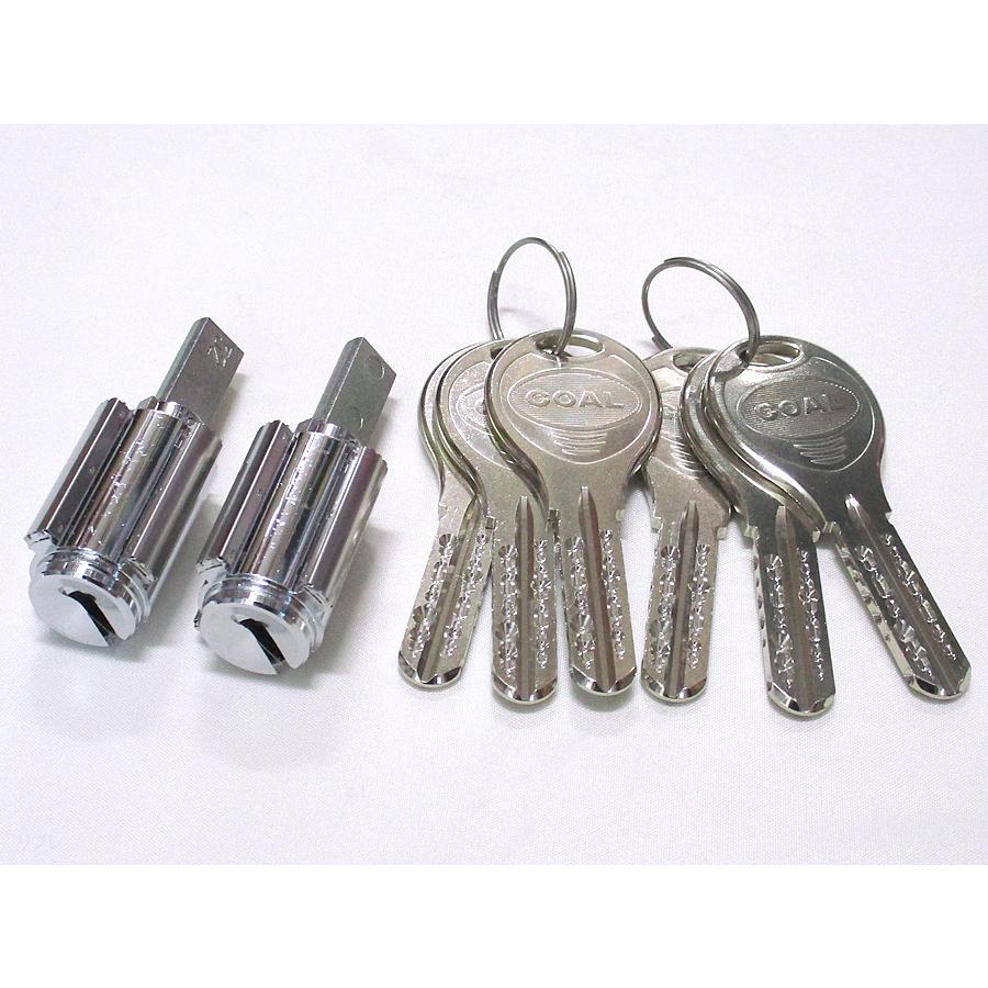 ゴールV-18PX19.5ミリ取替用シリンダー 2個同一タイプ GCY-264 GCY264