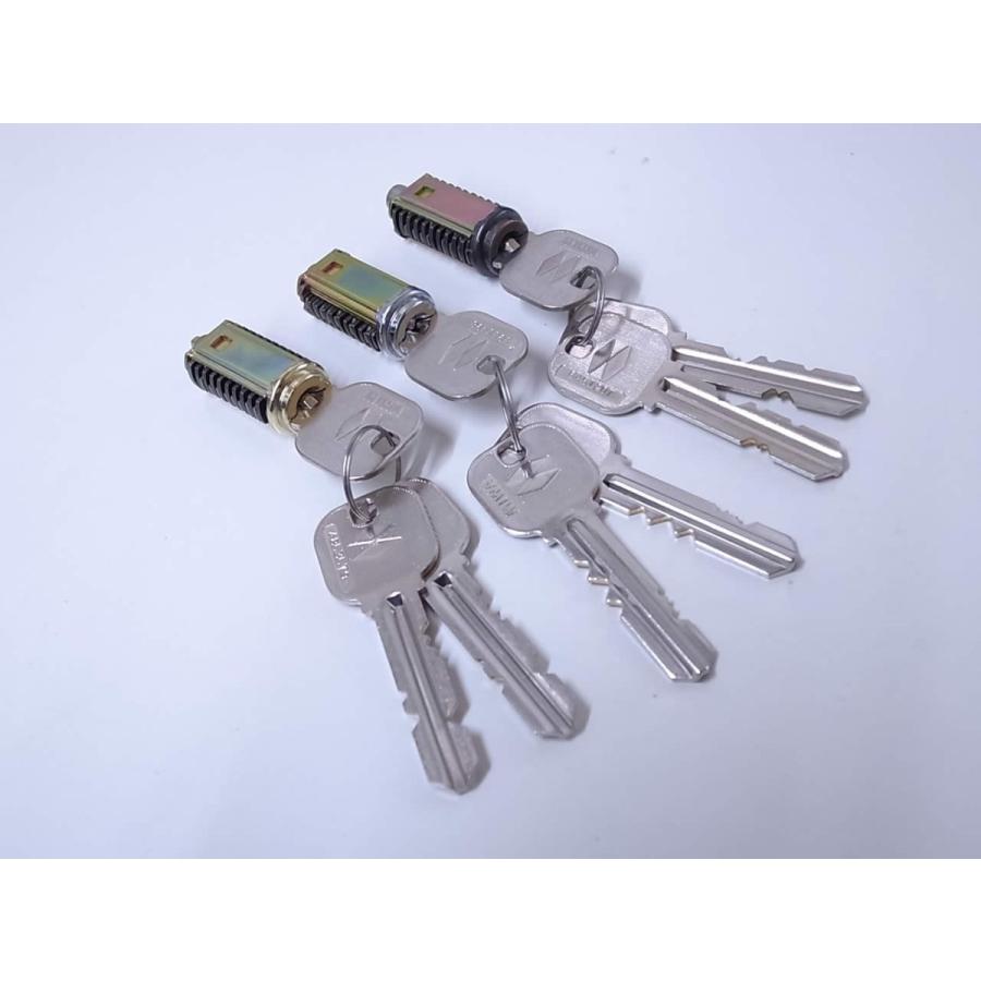 ミワロックディスクシリンダー内筒部のみ 純正キー3本付 (内筒部1個