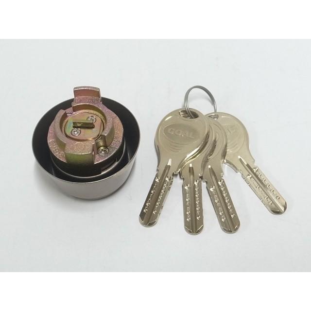 ゴール V-18LA,DA取替用シリンダーブロンズ色(純正キー4本付) MIWA