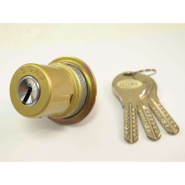 ゴール V-18 TE0取替用シリンダー ゴールド色 タテカムタイプ（テール