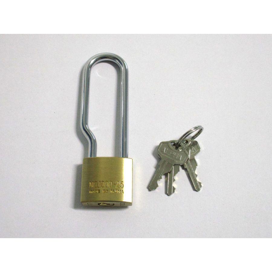 ALPHA（アルファ）吊長南京錠 1000番25ミリ吊長59ミリ 別カギタイプ