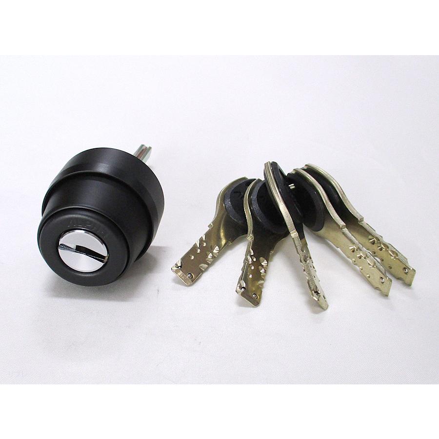 ALPHA（アルファ）FBロック3690取替用シリンダー ブラック色(鍵5本付