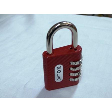番号可変式南京錠 MOLA5500番 赤色 GUロック40ミリ MOLA モーラ