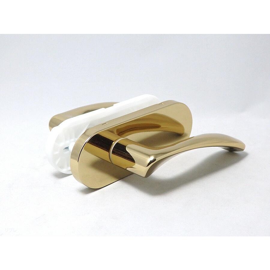 小判座取替レバーハンドル ゴールド色(金ピカ) カギなし空錠NP-38D1