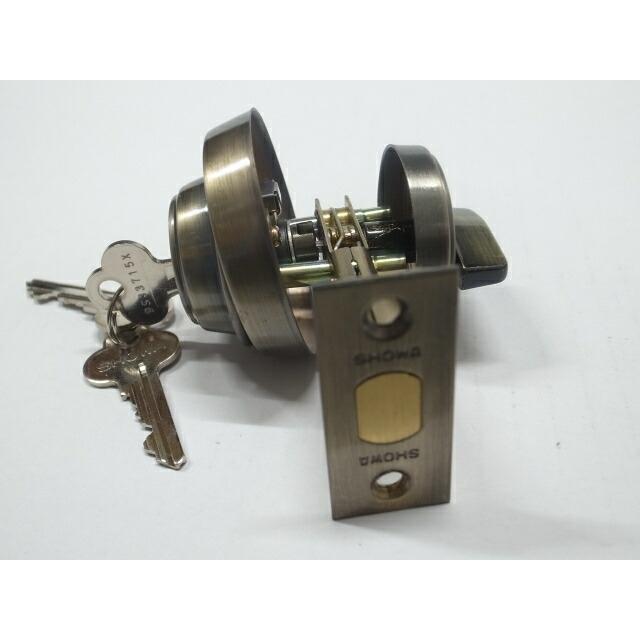 昭和ロック チューブラー本締錠SKD-05-US5-60 真鍮ブロンズ色 バック