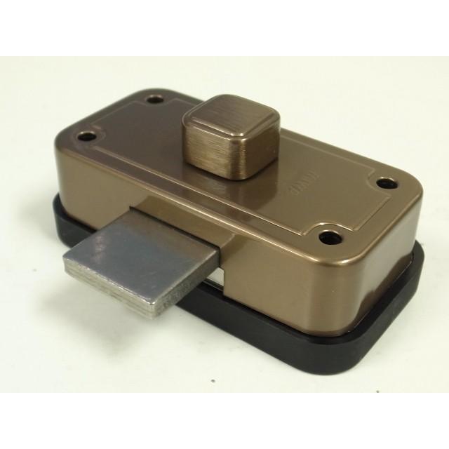ミワロックPR-NDZ-1AT 面付補助錠 ブロンズ色 受座付 扉厚33〜42ミリ
