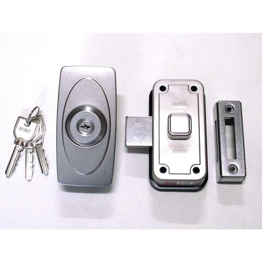 ミワロックU9-NDR-1AT BL 面付補助錠 ステン色 受座付 ミワ 美和 MIWA