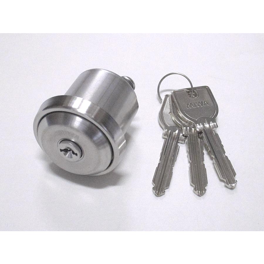 ミワロックUR-NDZ-1 面付補助錠 ステン色 受座付 扉厚33〜42ミリ MIWA