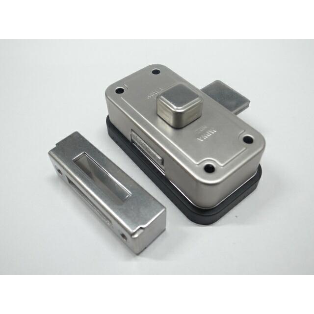 ミワロックNDZ-3AT エアタイト仕様黒の台座とストライク付 扉厚25〜66