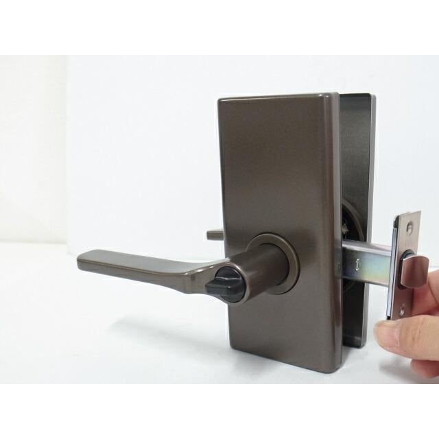 GIA かんたん取替レバーハンドル 358-ML-B-5060長座鍵付錠 ブロンズ色