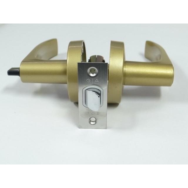 GIA　室内用簡易鍵付レバーハンドル錠 アンチックゴールド色　バックセット50ミリ  ☆☆GIA　ギア☆32A-ML☆ギア　GIA☆☆  玄関 ドア 扉 修理 補修 交換 部品