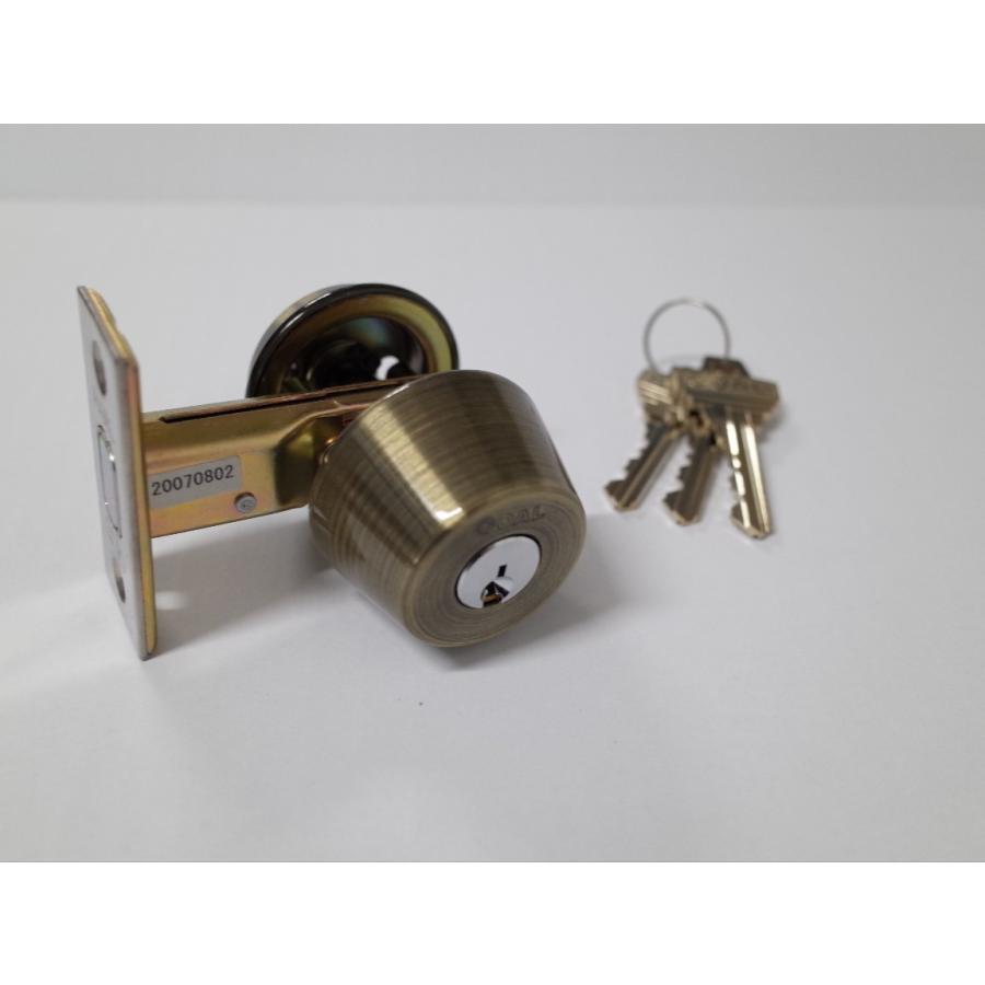 P-AD-5本締錠5円玉色 戸厚45ミリ〜55ミリ（厚扉用） GOAL ゴール☆P