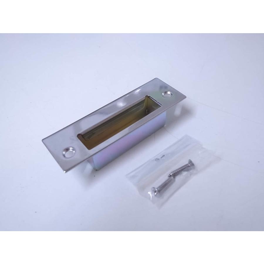 ミワロックLA用ストライク部のみ(受座) シルバー色 戸厚33ミリ〜42ミリ