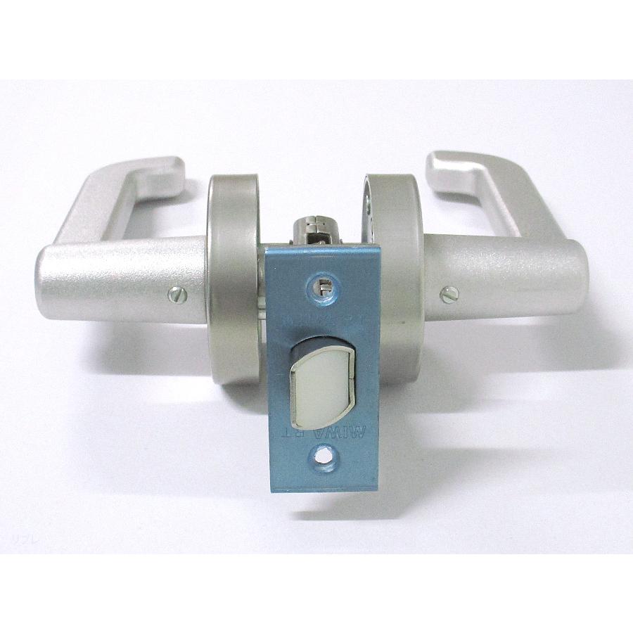 ミサワ ミワロックチューブラーレバーハンドルセット 空錠タイプシルバー色