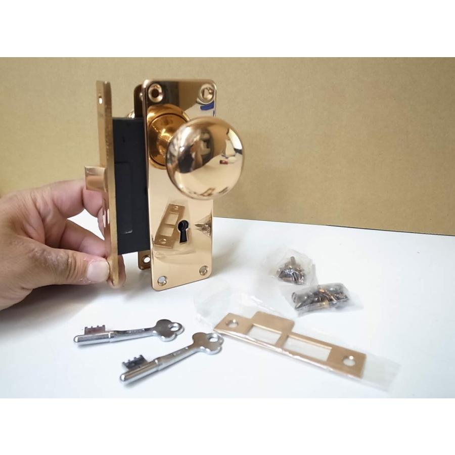 旧ショウワ社(昭和ロック) 真鍮鋳物製箱錠 1800 バックセット51