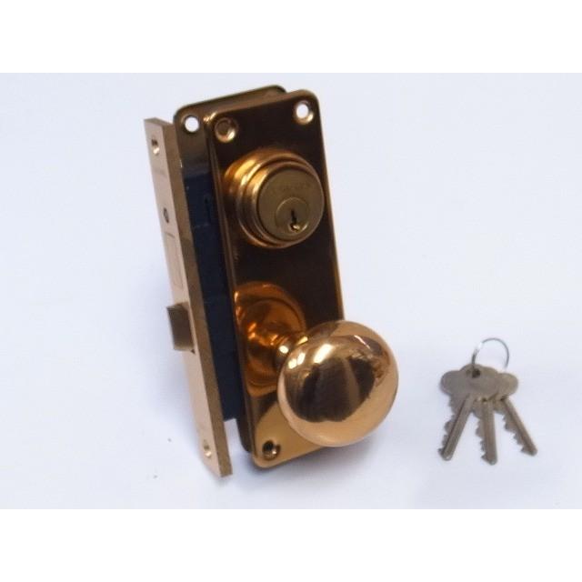 旧ショウワ社(昭和ロック)真鍮鋳物製箱錠 8531 バックセット42ミリ
