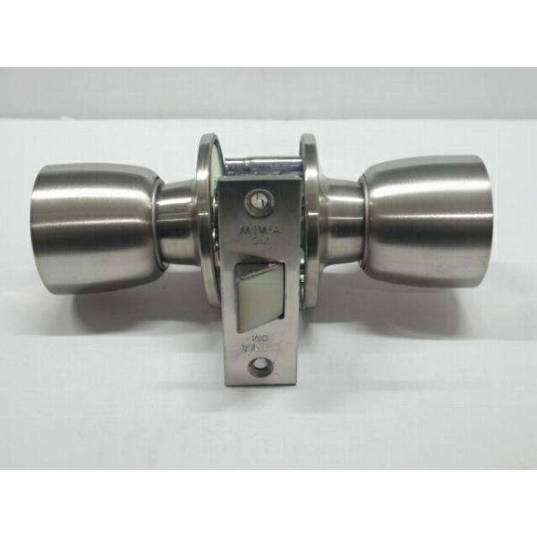 ミワロックOMD空錠タイプシルバー色座形66ミリ(小さい)バックセット51