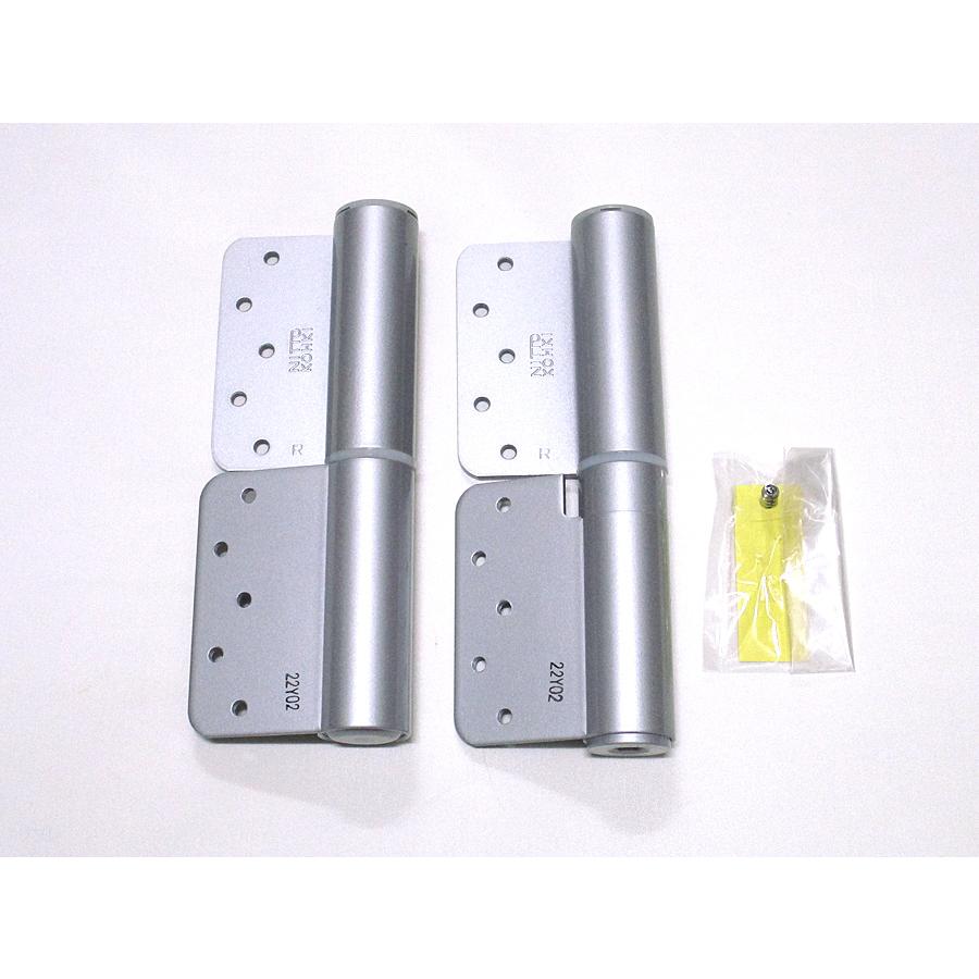 デンセイオートヒンジ143R-T ストップなし右勝手シルバー色面付型