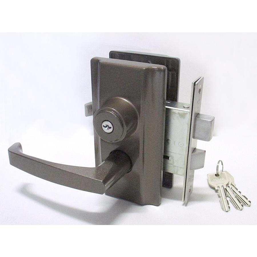 ミワロック製インテグラル錠 レバーハンドルタイプ U9-HL20-1 64×40