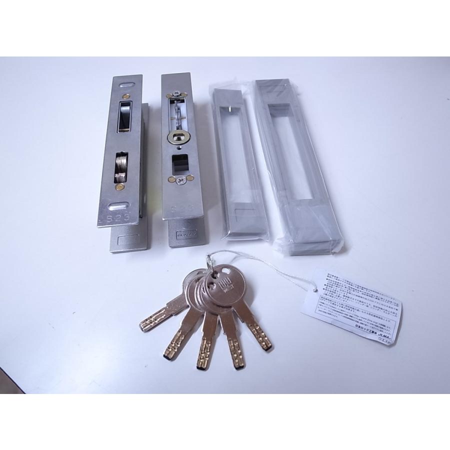 WEST社製 ディンプルキータイプ 万能引違戸錠 333-S2305-ST シルバー色