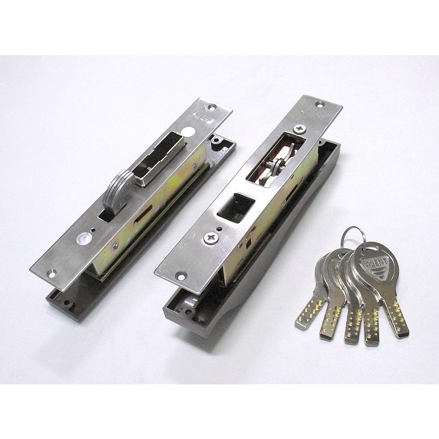 エージェント社製 ディンプルキータイプ万能引違戸錠 BJ-1 ブロンズ色