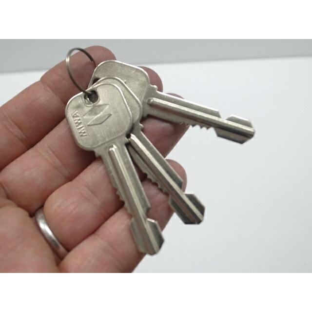 ミワロック ディスクシリンダー 既製純正子鍵3本セット(既製品の ミワロック ディスクシリンダー 既製純正子鍵3本セット(既製品の