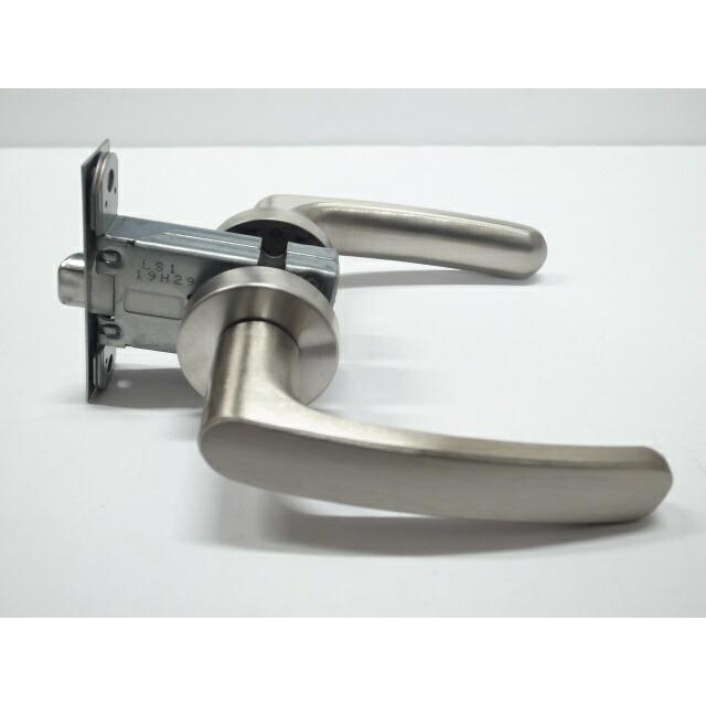 川口技研（GIKEN ギケン）ハイレバーハンドル丸座空錠ニッケル色 H-33