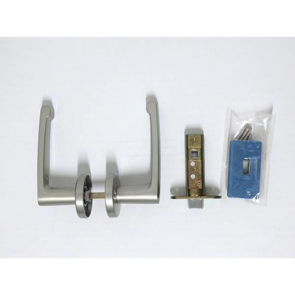 タイコー社2730番(SN サテンニッケル色)パワーIIレバーハンドル空錠 丸