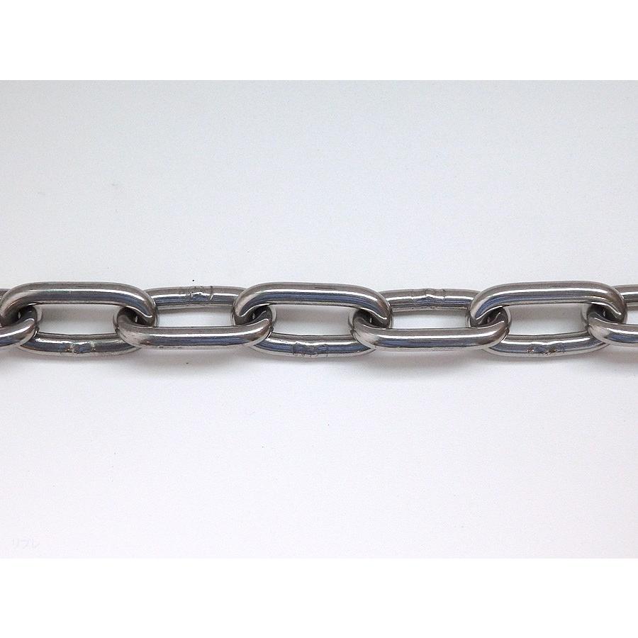 SUS304 ステンレスチェーン 小判鎖 6mm ST-6（メートル売りです
