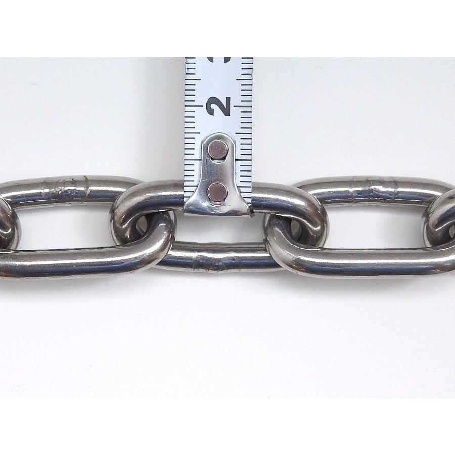 SUS304 ステンレスチェーン 小判鎖 6mm ST-6（メートル売りです