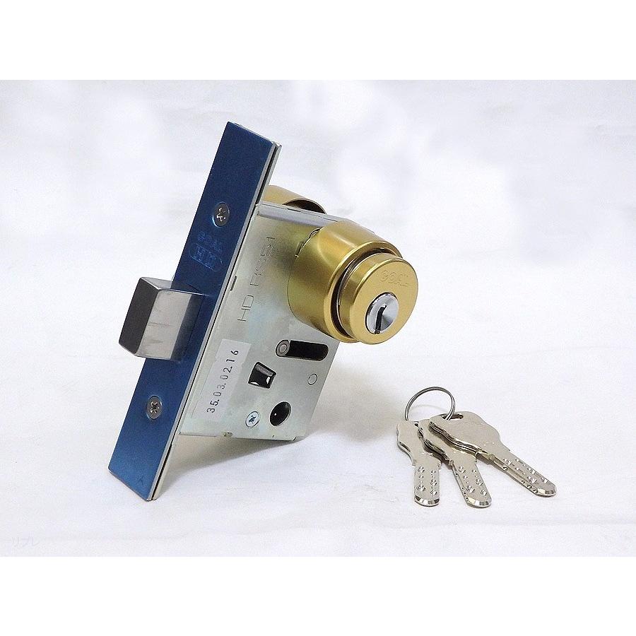 ゴール社本締錠 GP-HD-5 アルマイトゴールド色(#23A) バックセット51