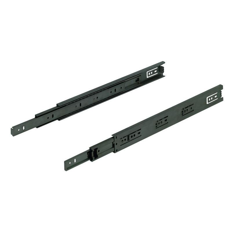 HAFELE スライドレール 3段引き FL35 350mm 黒色クロメート処理 ※1