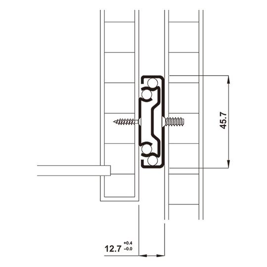 HAFELE スライドレール 3段引きFL35 700mm亜鉛メッキ処理※1セット(2本