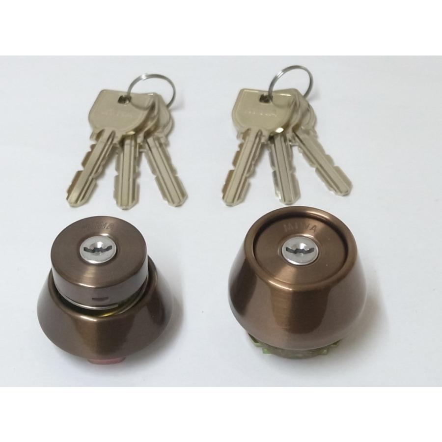 【専用】u様　Y& U9DA45+U9TE24取替用シリンダー CB色(ブロンズ色）2個同一（MCY