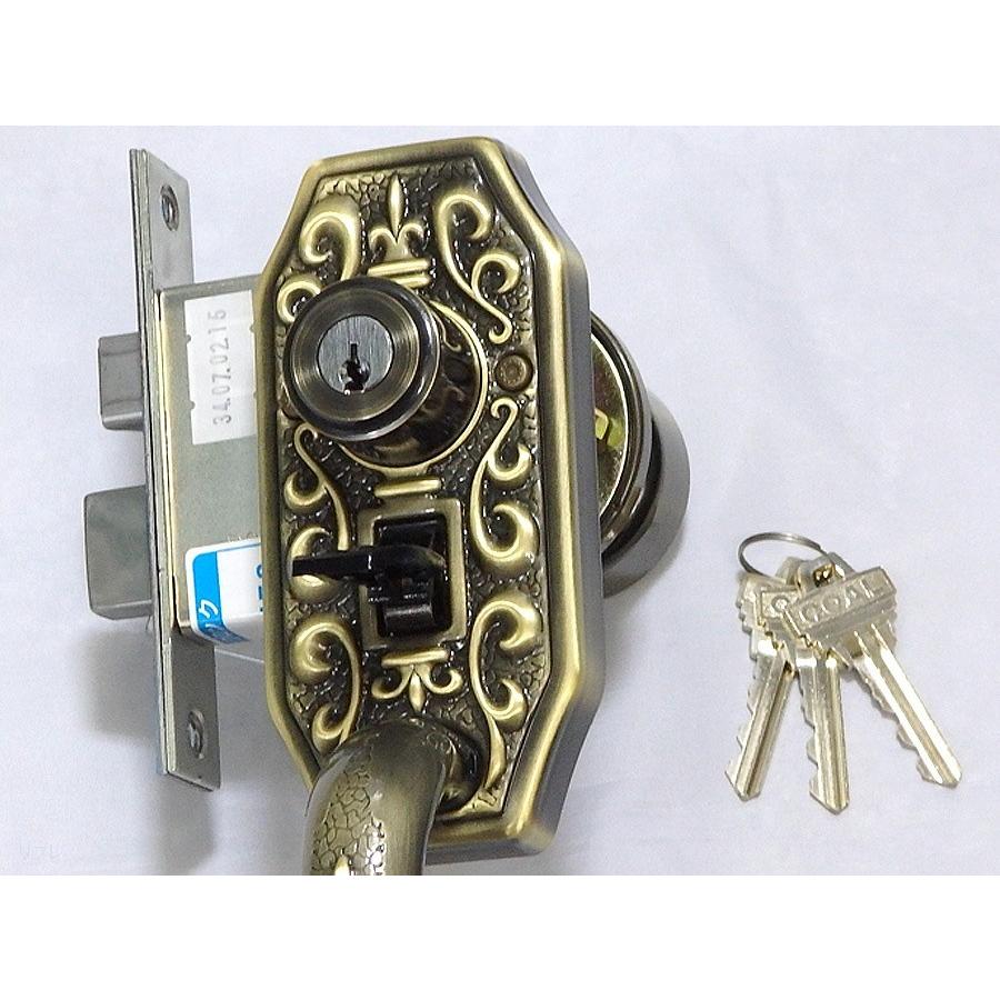 H.M.Dさま G107_A1ゴールド 楽天市場】ゴール サムラッチハンドル錠P-GT-5 OAK #71 64x40