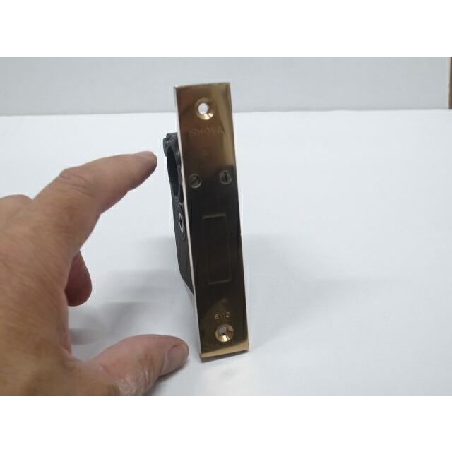 旧ショウワ社(昭和ロック) 真鍮鋳物製本締錠 No.8112 ゴールド色 