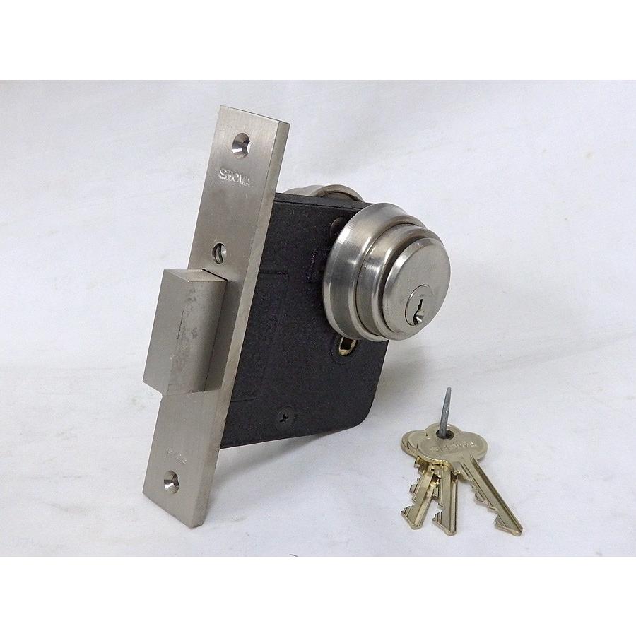 旧ショウワ社(昭和ロック) 真鍮鋳物製本締錠 No.8125 ホワイト 両面