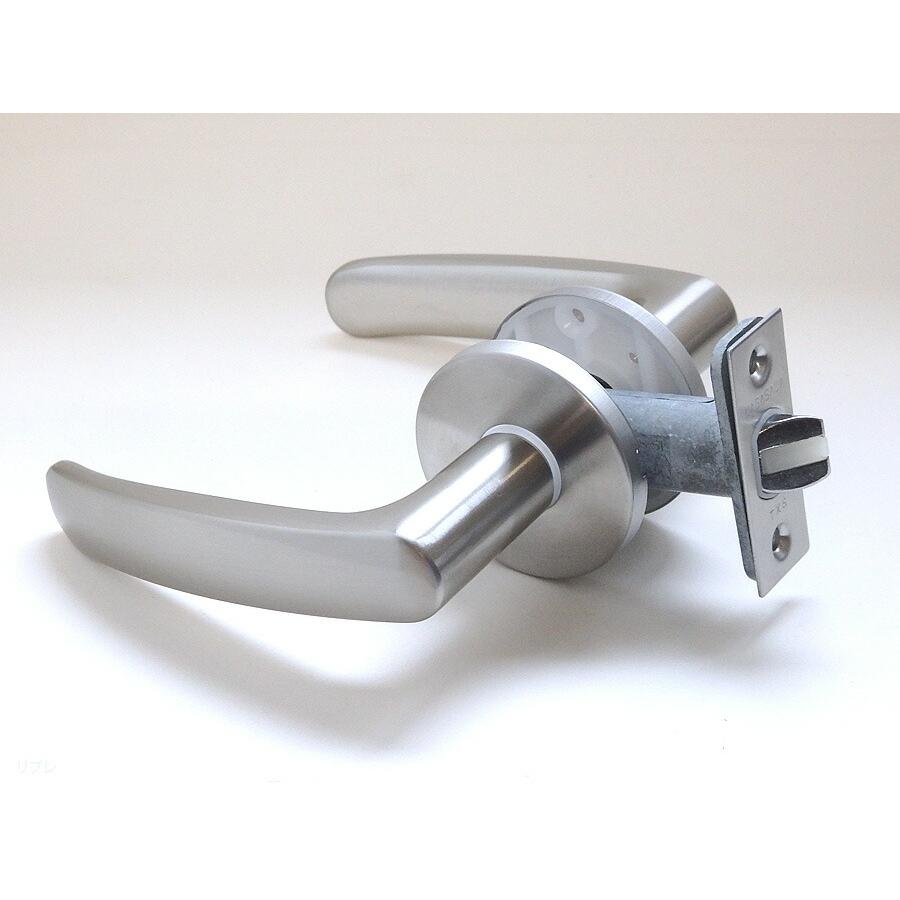 長沢製作所 室内用レバーハンドルチューブラ錠丸座 空錠TXS-1H01 WB色